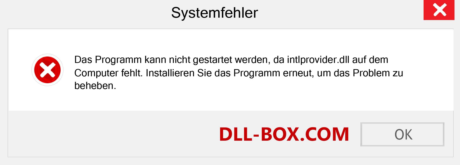 intlprovider.dll-Datei fehlt?. Download für Windows 7, 8, 10 - Fix intlprovider dll Missing Error unter Windows, Fotos, Bildern