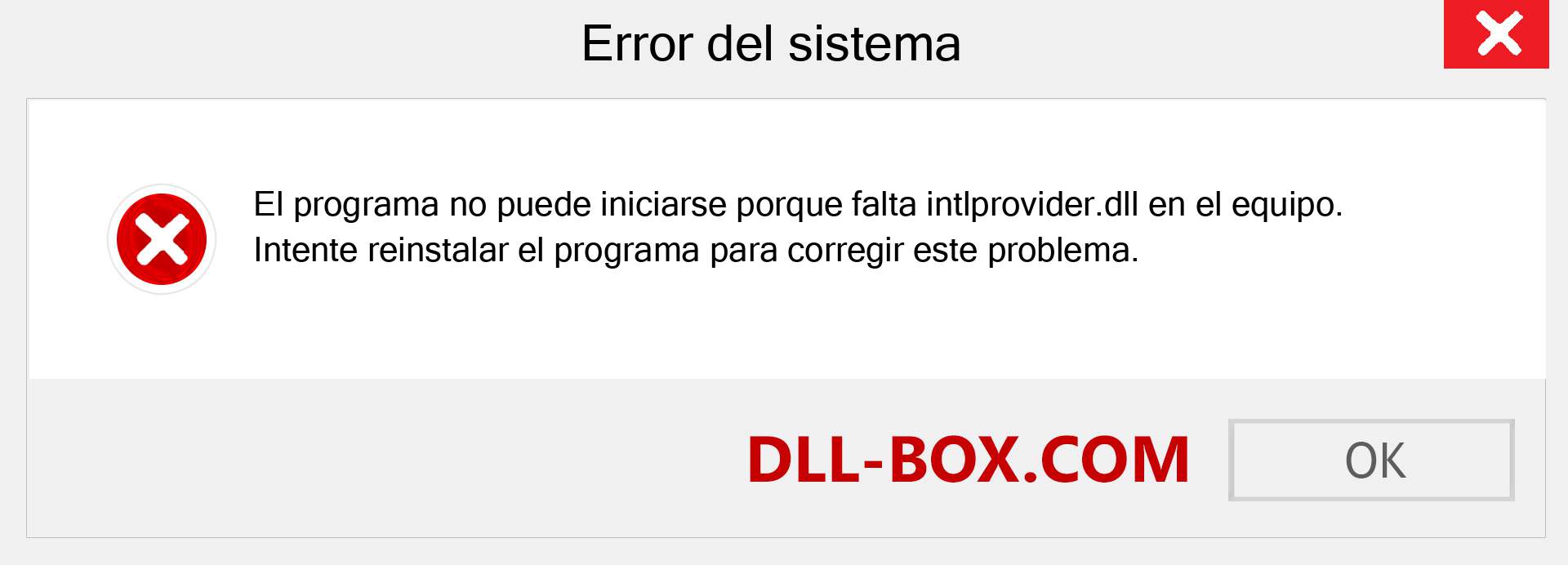 ¿Falta el archivo intlprovider.dll ?. Descargar para Windows 7, 8, 10 - Corregir intlprovider dll Missing Error en Windows, fotos, imágenes